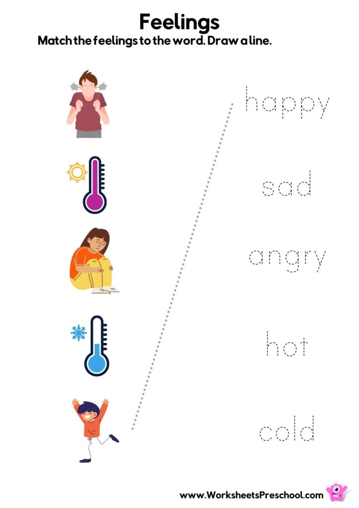 feelings worksheets preschool